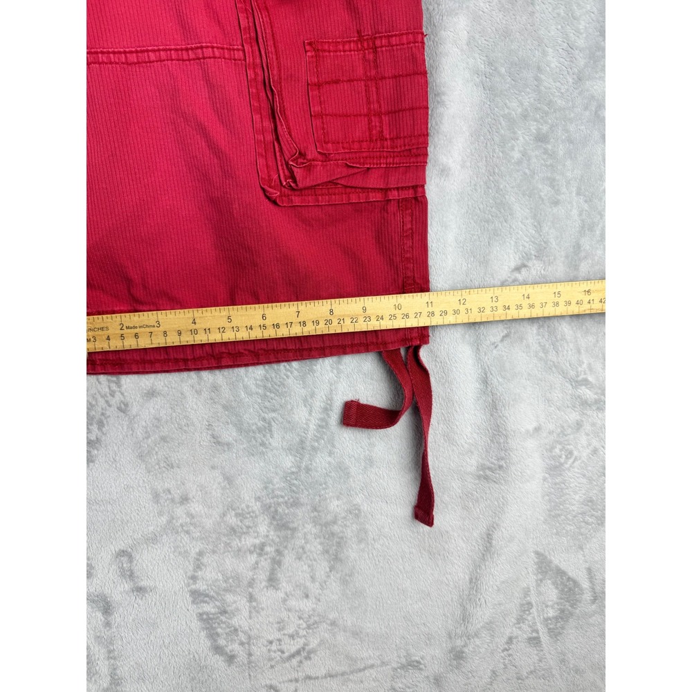 Pepe Jeans Mens Red Paratrooper Cargo Shorts Size 34 Utility Streetwear  y2k‎ - Picture 7 of 11